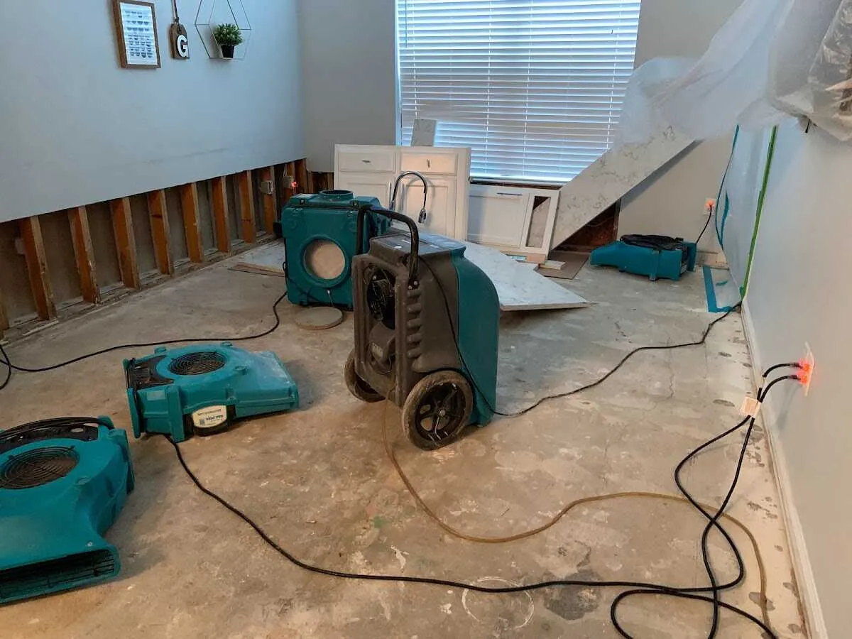 Dehumidifier in flood-cut room for Water Extraction & Removal in Christiansburg